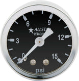 Allstar Performance 1.5in Gauge 0-15 PSI Dry Type ALL80210