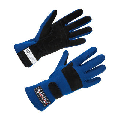 Allstar Performance Driving Gloves — SFI 3.3/5, Blue, X-Large | ALL915025