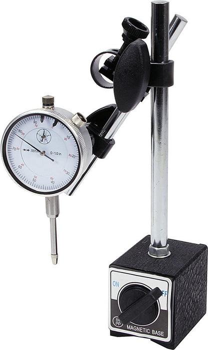 Allstar Performance Dial Indicator Kit — 1in Travel, Magnetic Base | ALL96414
