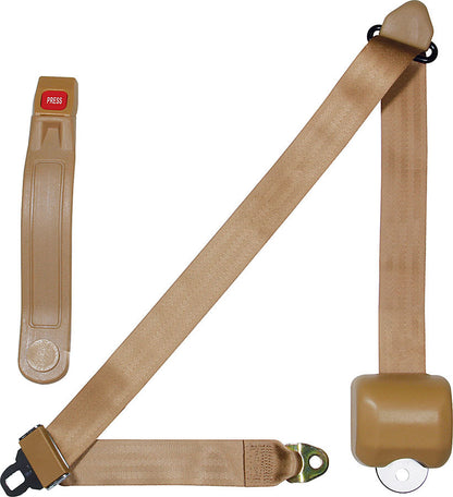 Allstar Performance Seat Belt Retractable 3pt Tan | ALL98118
