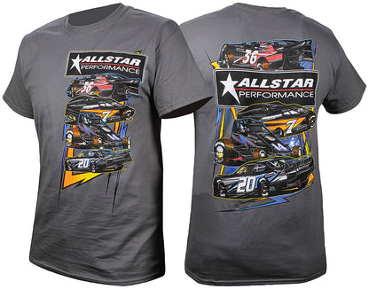 Allstar Performance T-Shirt Dark Gray Circle Track Medium | ALL99901M