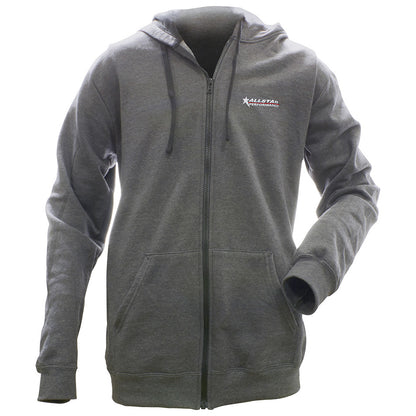 Allstar Performance Allstar Full Zip Hooded Sweatshirt Charcoal L | ALL99917L