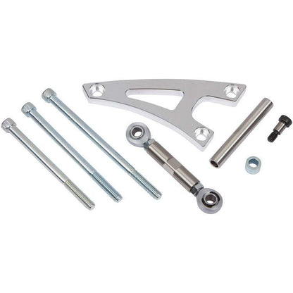 CVF Racing polished billet mid mount alternator bracket for AMC 304, 360 and 401 V8, AMC-ALTBRKT