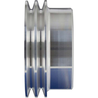 CVF Racing polished billet 2-groove crank pulley for 1976 and earlier AMC and Jeep 304, 360 and 401 V8, AMCE2CR
