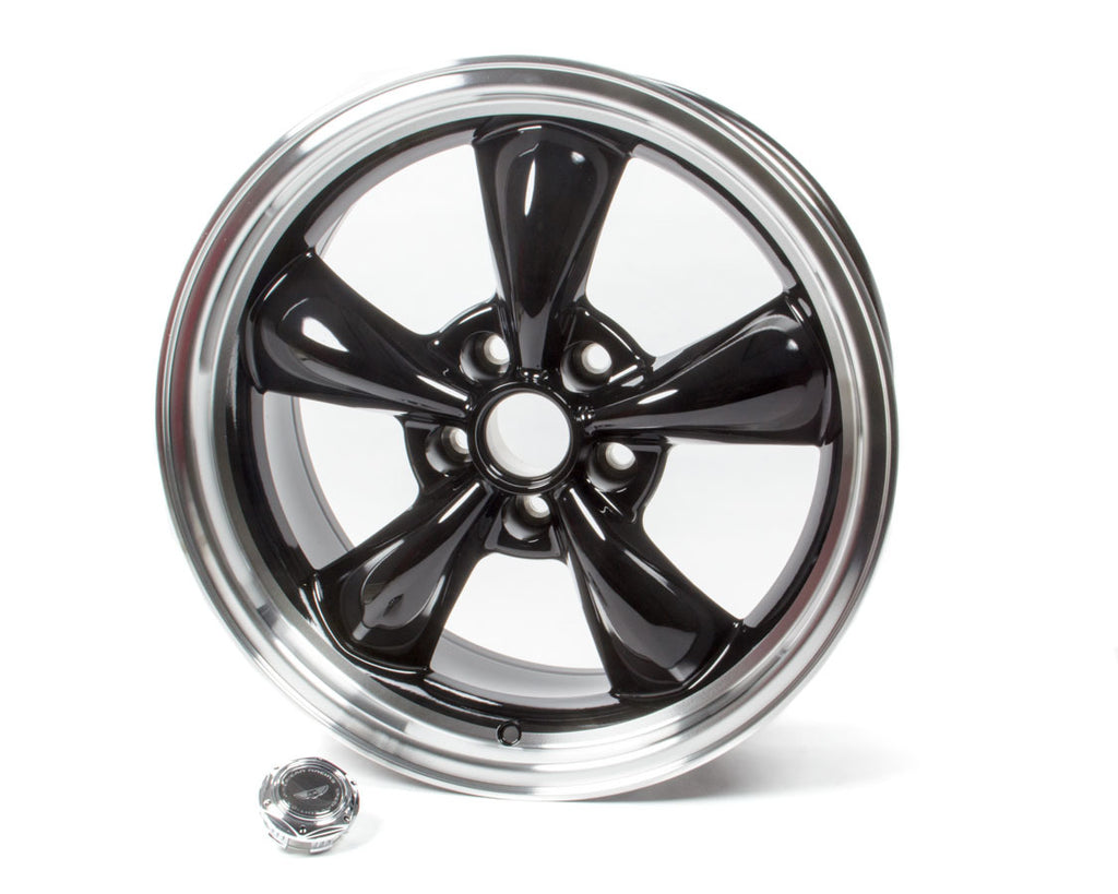 American Racing 18x8 Torq Thrust M Wheel Gloss Black Machined Lip AR105M8861B