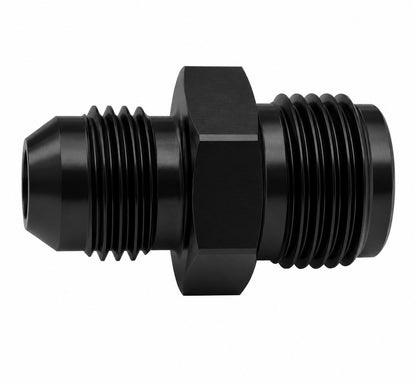 CVF Racing polished or black -6AN to 11/16-18 inverted flare adapter fitting, 6AN-11/16-18-IF