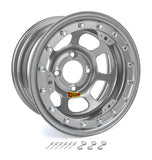 Aero Race Wheels 13x7 2in. 4.50 Silver Beadlock Wheel 33-074520S