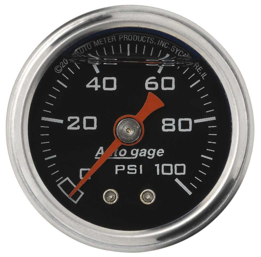 AutoMeter 1-1/2in Pressure Gauge - 0-100psi - Black Face