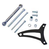 CVF Racing Stealth Black alternator bracket for Meziere 55 GPM electric water pump on Ford 289, 302 and 351W, B-302-ALTBRKT-EWP-55