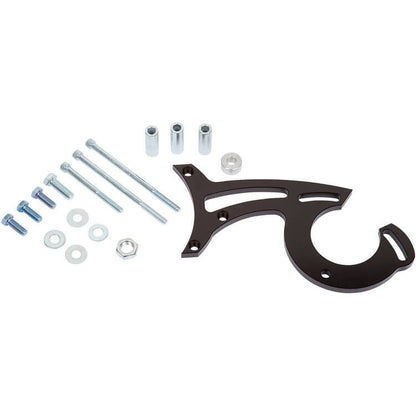 CVF Racing Stealth Black billet power steering bracket for 1965 to 1968 Ford 289, 302 and 351W small block, B-302-PSBRKT-P