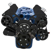 CVF Racing Stealth Black Wraptor all-inclusive 8-rib serpentine system for Ford 289, 302 and 351W small block, B-302-WRAPTOR