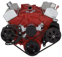 CVF Racing B-350-PS-SYSTEM-C-EWP V-Belt Power Steering & Alternator System, Stealth Black