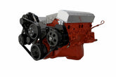CVF Racing B-350-SERPENTINE-AC-BP BEAST 8-Rib Serpentine Conversion, AC, Power Steering & Alternator, Stealth Black