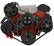 CVF Racing B-350-SERPENTINE-AC-BP BEAST 8-Rib Serpentine Conversion, AC, Power Steering & Alternator, Stealth Black