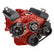 CVF Racing B-350-SERPENTINE-PS-C BEAST 8-Rib Serpentine Conversion, Power Steering & Alternator, Stealth Black