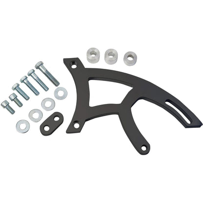 CVF Racing stealth black power steering bracket for Ford Clevor engines, B-351-PSBRKT-CLEVOR
