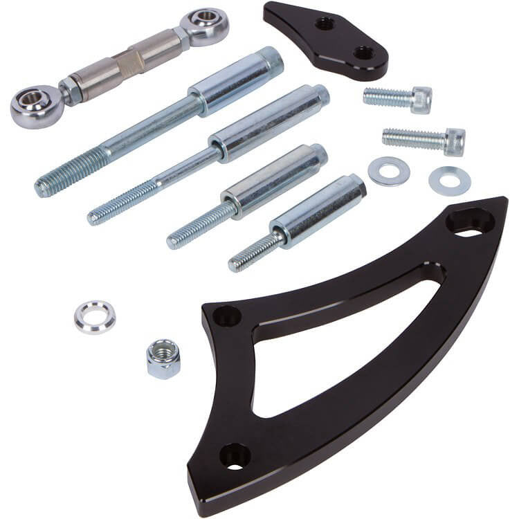 CVF Racing Stealth Black alternator bracket for Ford 351W small block with electric water pump, B-351W-ALTBRKT-EWP