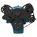 CVF Racing Stealth Black WRAPTOR all inclusive 8-rib serpentine system for Mopar small block 273/318/340/360, B-360-WRAPTOR