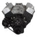 CVF Racing BBC V-Belt Alternator System, Long Water Pump in Stealth Black, part number B-454-ALT-SYSTEM-C-LWP