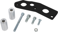CVF Racing BBC Alternator Relocation Bracket, A-Arm Clearance in Stealth Black, part number B-454-ALTBRKT-RELO