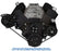 CVF Racing BBC V-Belt Power Steering System, Short WP in Stealth Black, part number B-454-PS-SYSTEM-C-SWP