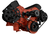 CVF Racing BBC V-Belt PS System, EWP, Short WP Spacing in Stealth Black, part number B-454-PS-SYSTEM-C-EWP-S