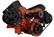 CVF Racing BBC V-Belt PS System, EWP, Short WP Spacing in Stealth Black, part number B-454-PS-SYSTEM-C-EWP-S