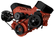 CVF Racing BBC V-Belt PS System, EWP, Short WP Spacing in Stealth Black, part number B-454-PS-SYSTEM-C-EWP-S