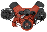 CVF Racing BBC V-Belt PS System, EWP, Short WP Spacing in Stealth Black, part number B-454-PS-SYSTEM-C-EWP-S