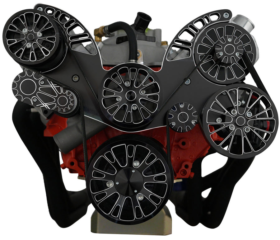 CVF Racing BBC Reaper Serpentine System in Black Diamond, part number BD-454-REAPER