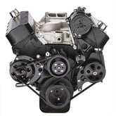 CVF Racing BBC AC/PS/Alt Serpentine Kit, LWP in Stealth Black, part number B-454-SERPENTINE-AC-C