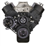CVF Racing BBC Alternator Serpentine Kit, LWP in Stealth Black, part number B-454-SERPENTINE-ALT-C