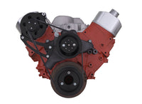 CVF Racing BBC High Mount Alternator Serpentine Kit, LWP in Stealth Black, part number B-454-SERPENTINE-ALT-L