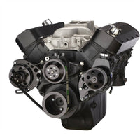 CVF Racing Gen VI PS/Alt Serpentine Kit, LWP in Stealth Black, part number B-454-SERPENTINE-PS-C-G6