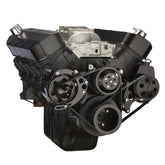 CVF Racing Gen VI PS/Alt Serpentine Kit, LWP in Stealth Black, part number B-454-SERPENTINE-PS-C-G6