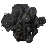 CVF Racing BBC Wraptor serpentine system for Roots blower, Stealth Black, B-454SC-WRAPTOR