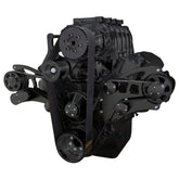CVF Racing BBC Wraptor serpentine system for Roots blower, Stealth Black, B-454SC-WRAPTOR