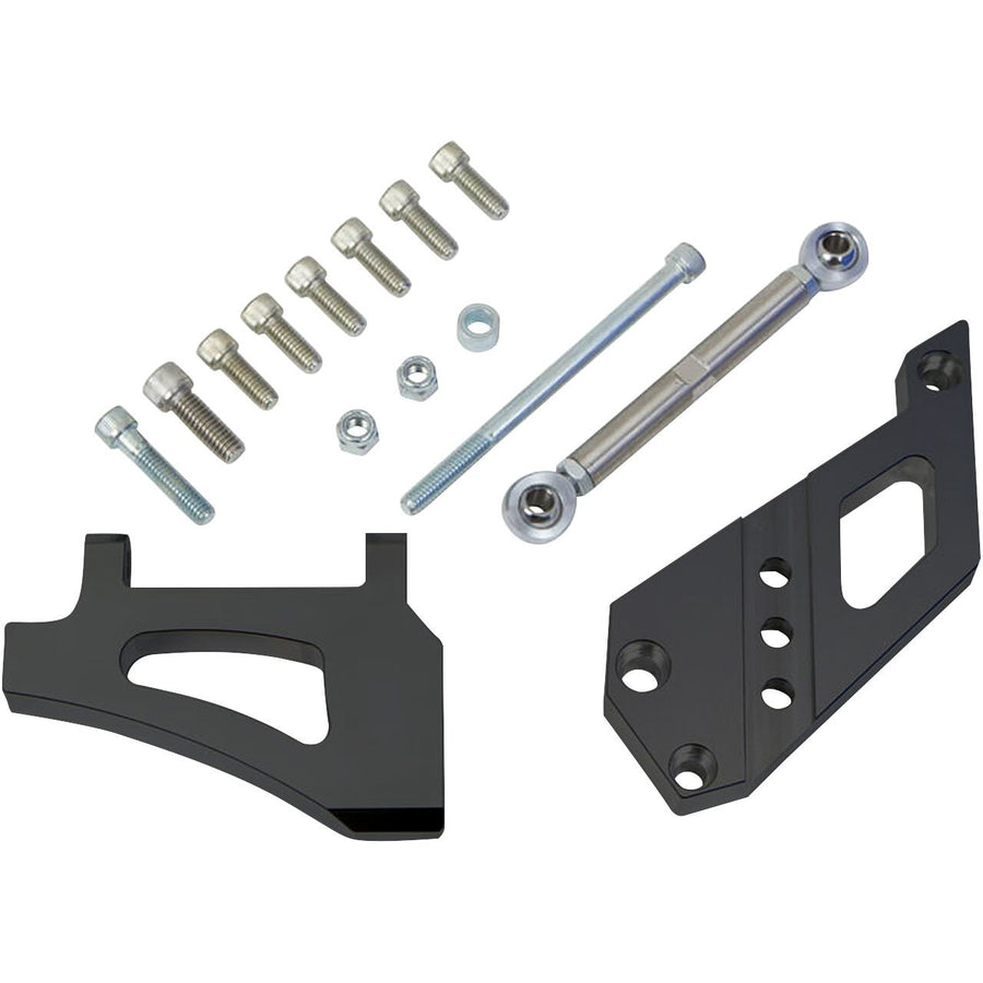 CVF Racing stealth black A/C compressor bracket for Ford 429CJ and 460 big block, B-460-ACBRKT
