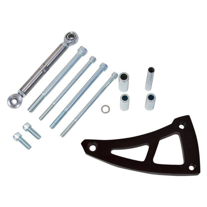 CVF Racing stealth black high mount alternator bracket for Ford 429CJ and 460 big block, B-460-ALTBRKT