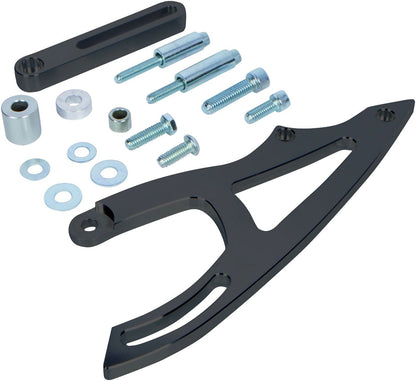 CVF Racing stealth black Saginaw power steering bracket for electric water pump Ford 429 and 460 big block, B-460-PSBRKT-EWP