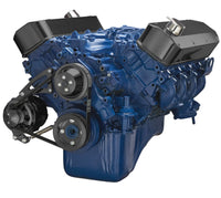 CVF Racing stealth black BEAST 8-rib serpentine conversion kit, alternator only, for Ford 429 and 460 big block, B-460-SERPENTINE-ALT