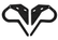 CVF Racing Stealth Black trunk hinges for 1964-1/2 to 1966 Ford Mustang convertible, B-TRUNK-HINGE-KIT-66MC