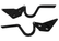 CVF Racing Stealth Black trunk hinges for 1964-1/2 to 1966 Ford Mustang convertible, B-TRUNK-HINGE-KIT-66MC
