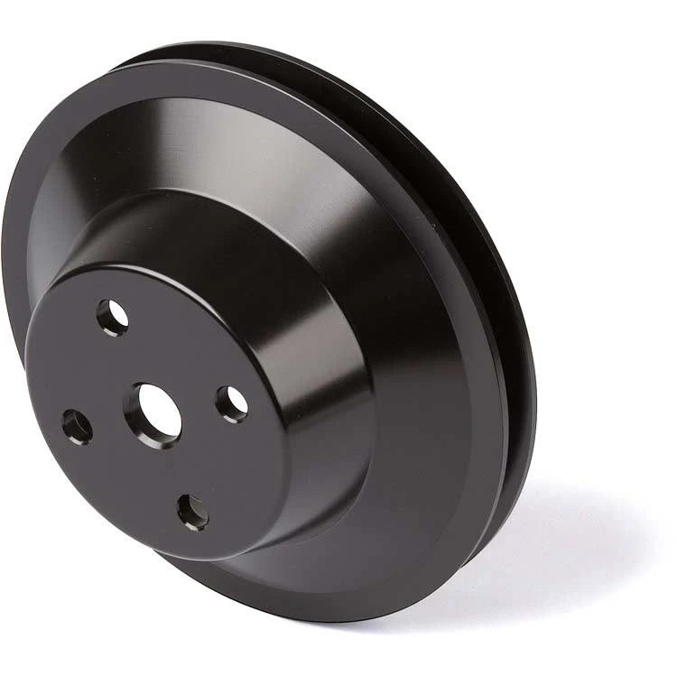 CVF Racing BBC 1-Groove Water Pump Pulley, LWP in Stealth Black, part number B-BBCL1WP