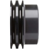 CVF Racing BBC 2-Groove Crank Pulley, LWP in Stealth Black, part number B-BBCL2CR