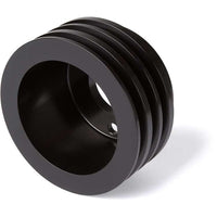 CVF Racing BBC 3-Groove Crank Pulley High Flow, LWP in Stealth Black, part number B-BBCL3CR-HF