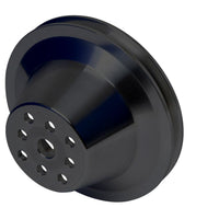 CVF Racing BBC 1-Groove Water Pump Pulley, SWP in Stealth Black, part number B-BBCS1WP
