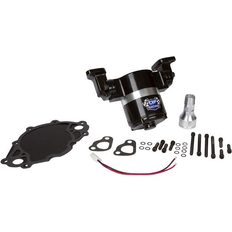 CVF Racing black billet aluminum electric water pump for Ford 429 and 460, B-BBF-EWP