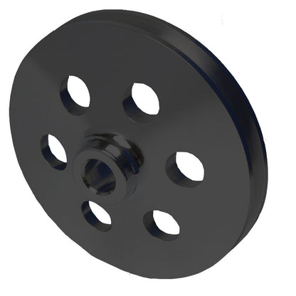CVF Racing Stealth Black billet V-belt power steering pulley for Saginaw 3/4 in. press fit pump, B-BBF1PS