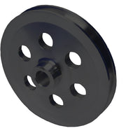 CVF Racing Stealth Black billet V-belt power steering pulley for Saginaw 3/4 in. press fit pump, B-BBF2PS